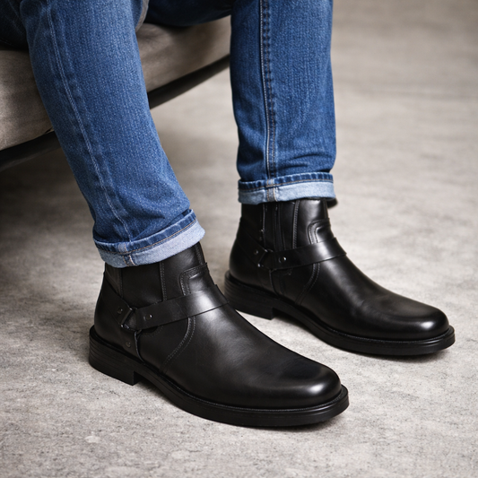 Black Broad Toe chelsea