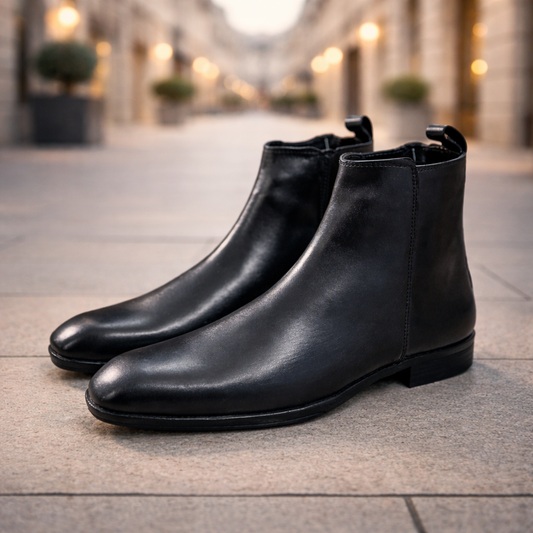 Black Italian Zip Chelsea