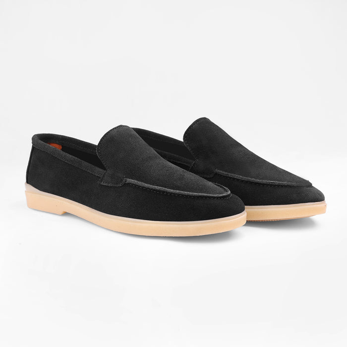 Black Suede Leather Loafer