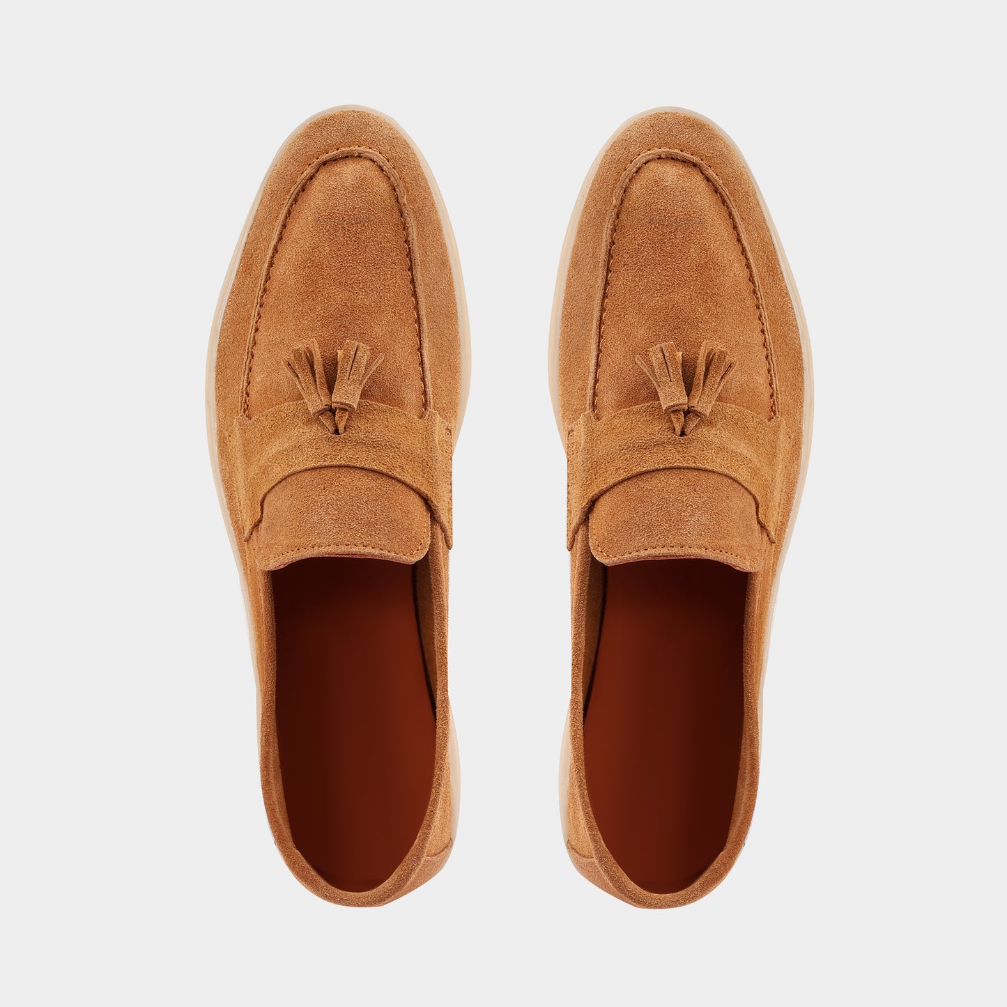 Tan Suede Tassel Loafer