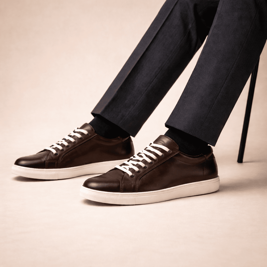 Antique Brown Leather Sneaker - MrVik