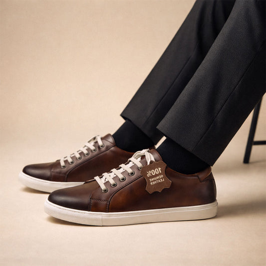 Antique Tan Leather Sneaker - MrVik