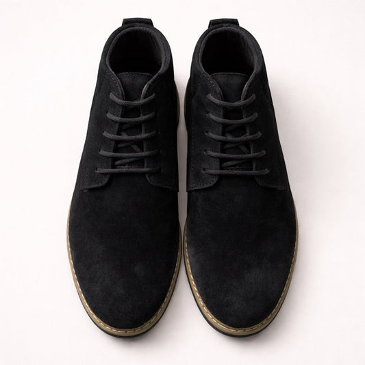 Black Suede Leather Boot - MrVik