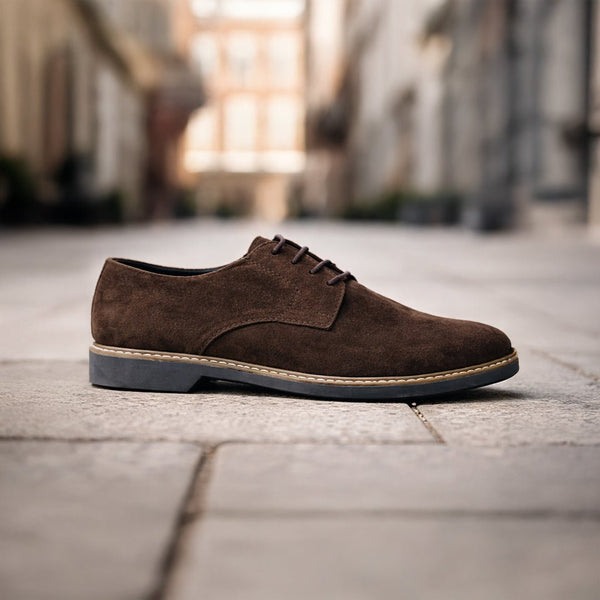 Derby Suede Formal Brown - MrVik