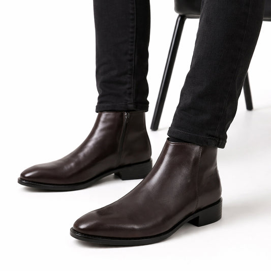 Dark Brown Cuban Heel Chelsea