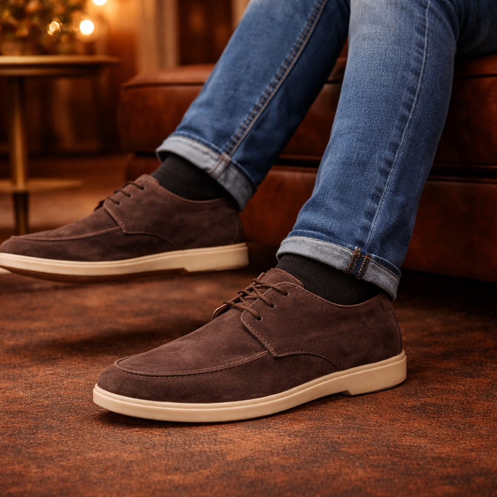 Brown Leather Loafer Lace up