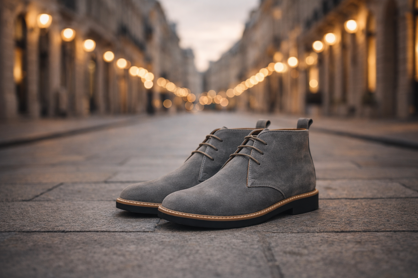 Grey suede chukka boot