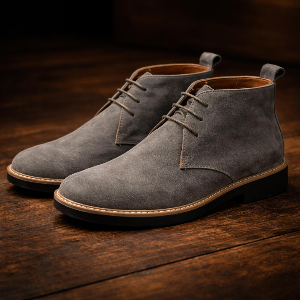 Grey suede chukka boot