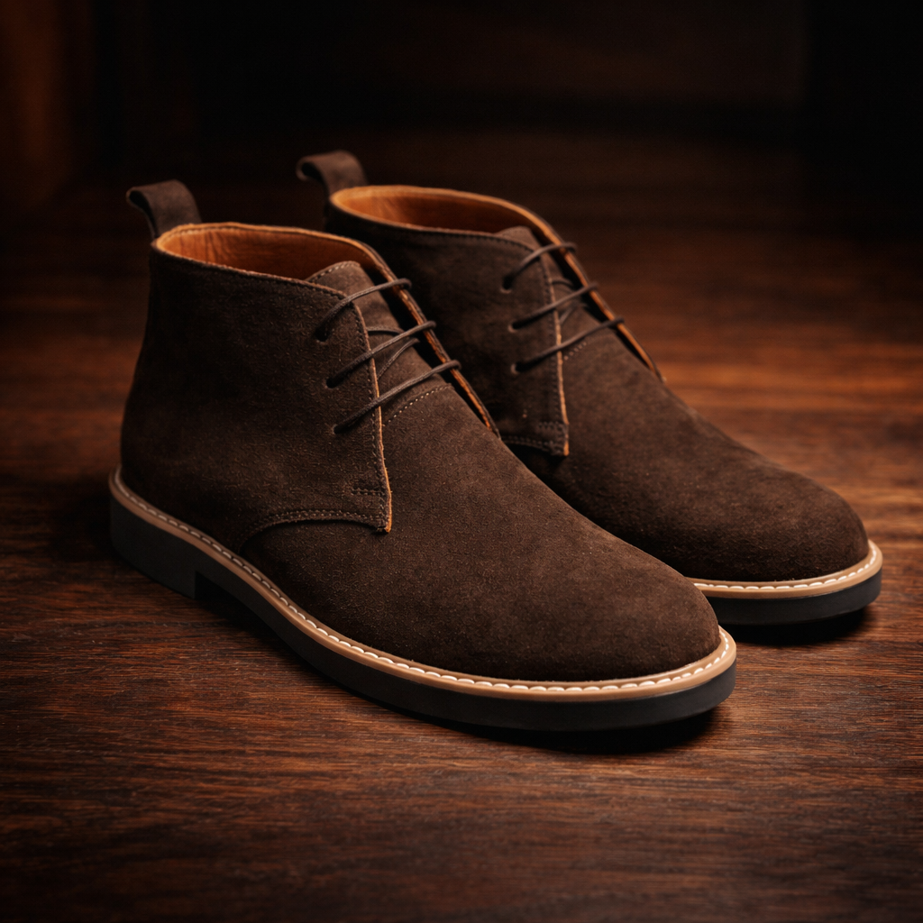 Brown suede chukka boot