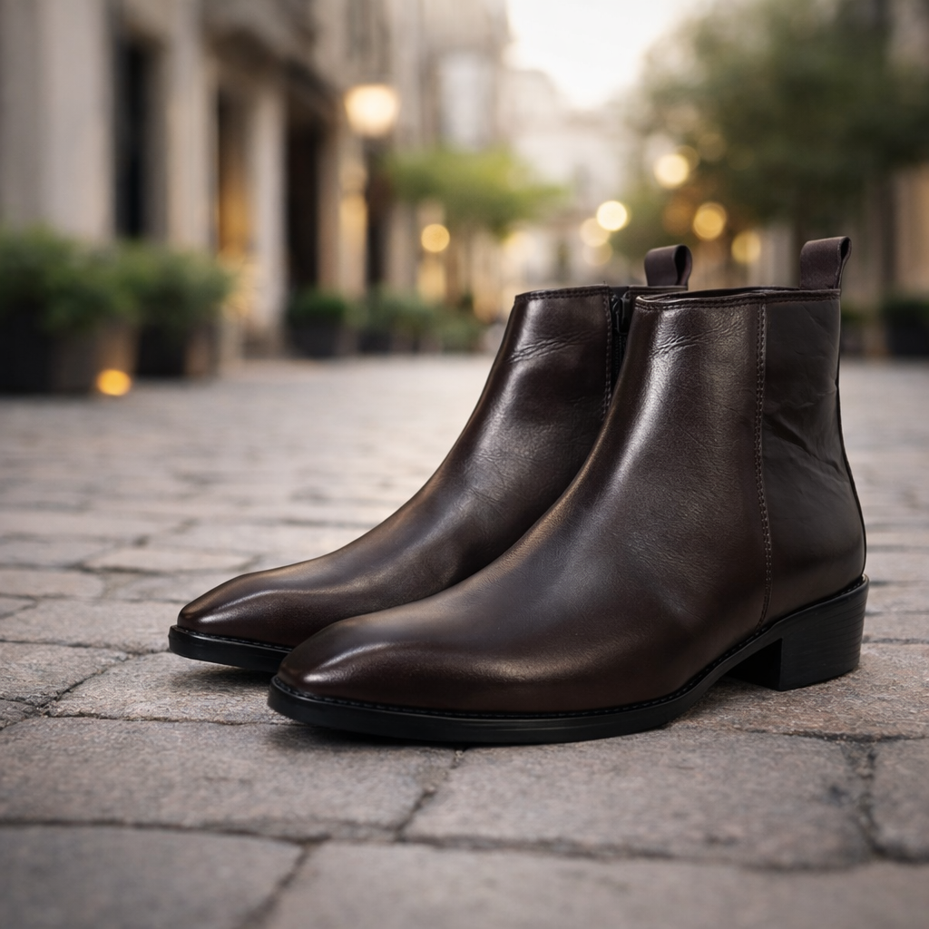 Dark Brown Cuban Heel Chelsea