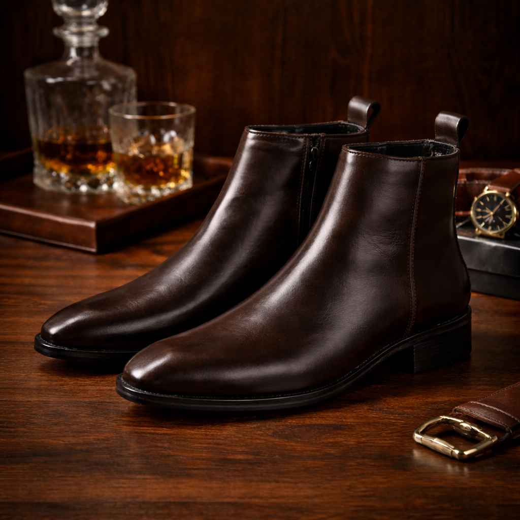 Dark Brown Cuban Heel Chelsea