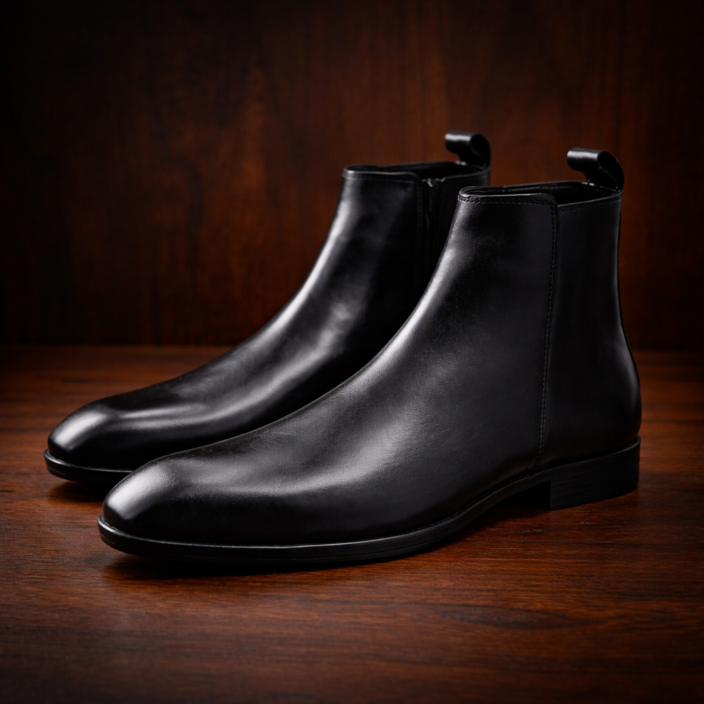 Black Italian Zip Chelsea