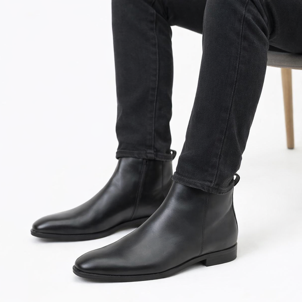Black Italian Zip Chelsea