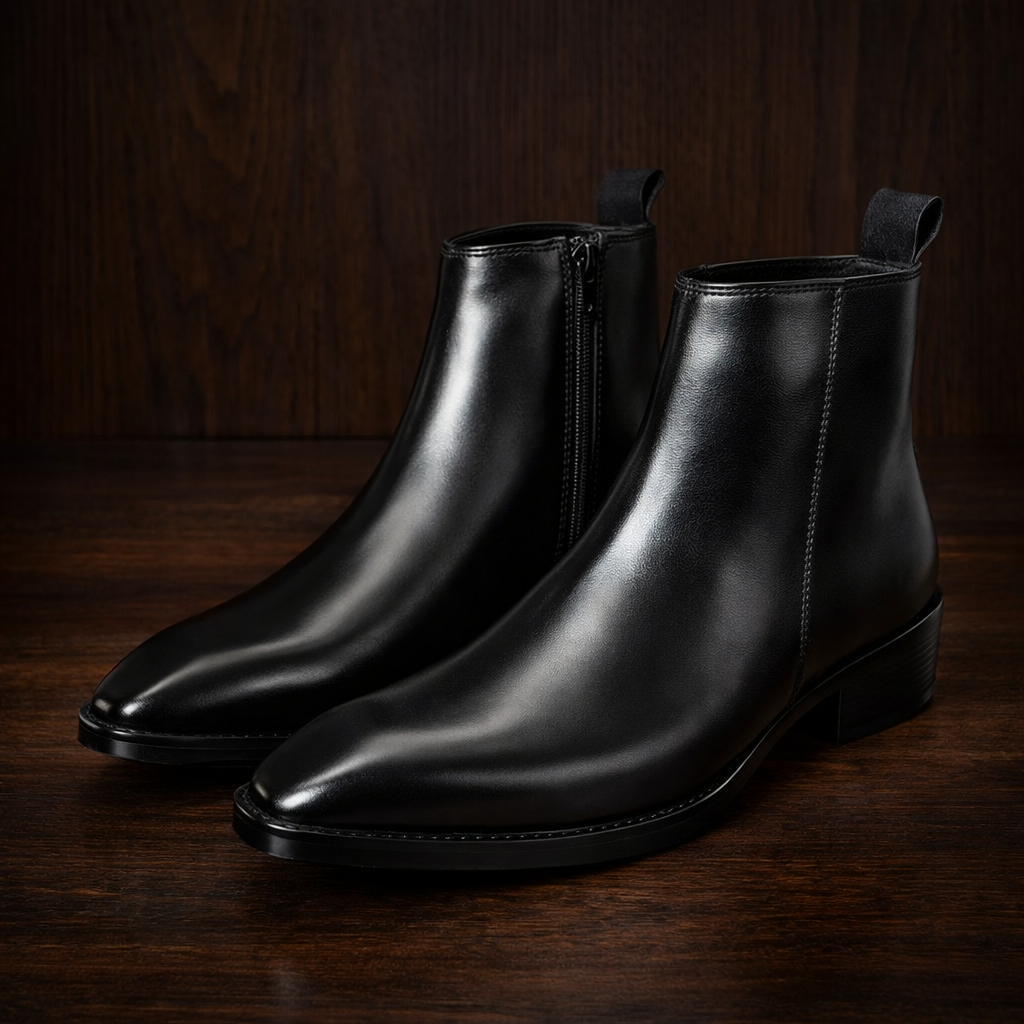Black Cuban Heel Chelsea