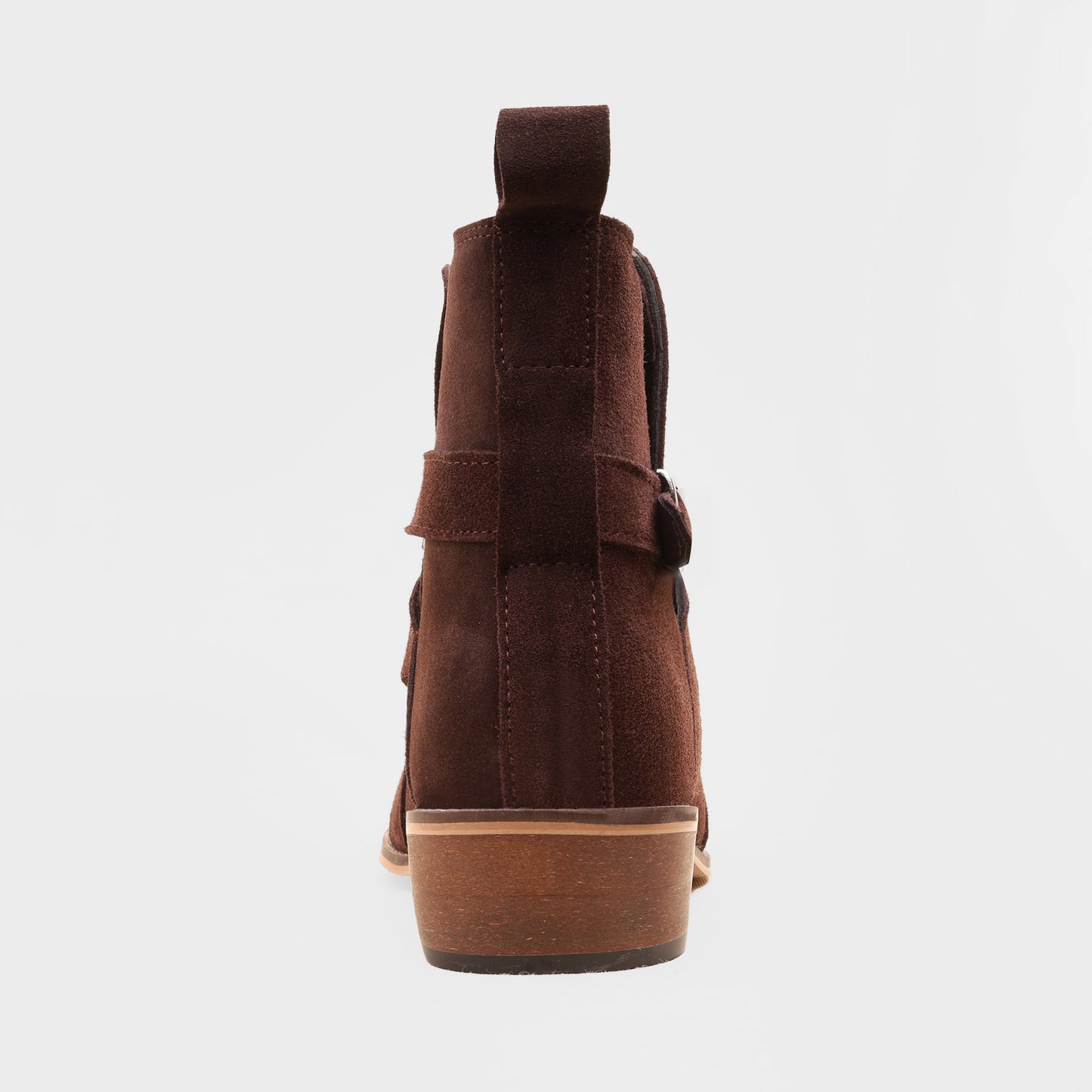 Brown Wood Sole Jodhpuri Boots