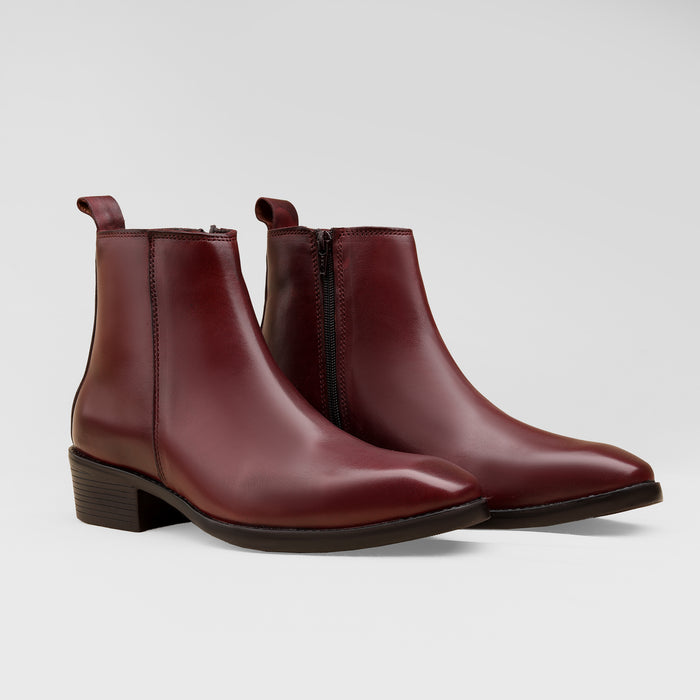 Cherry Cuban Heel Chelsea