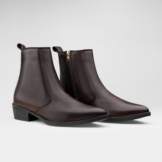 Brown Pointed Toe Chelsea