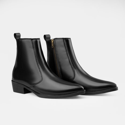 Black Pointed Toe Chelsea