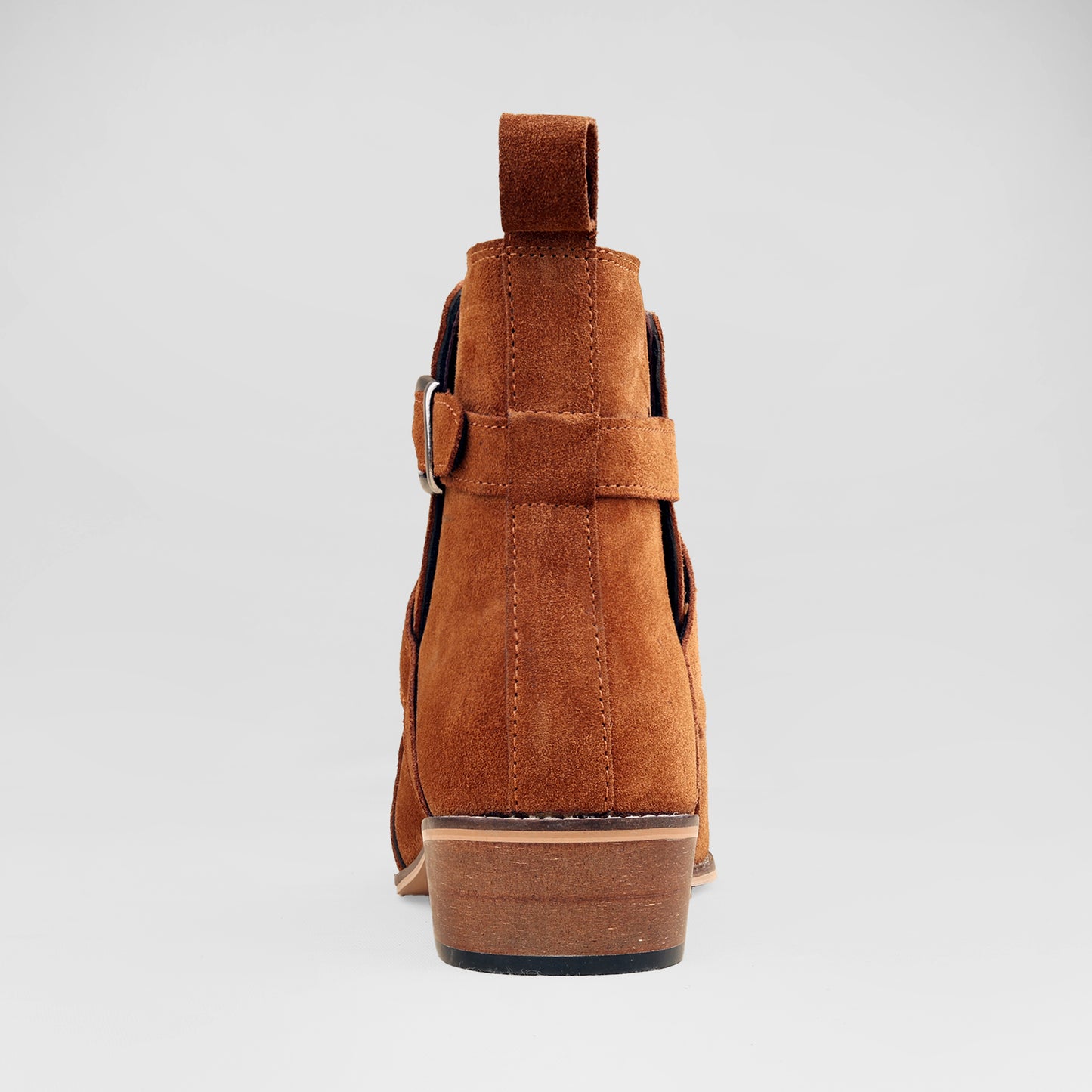 Tan Wood Sole Jodhpur Boots
