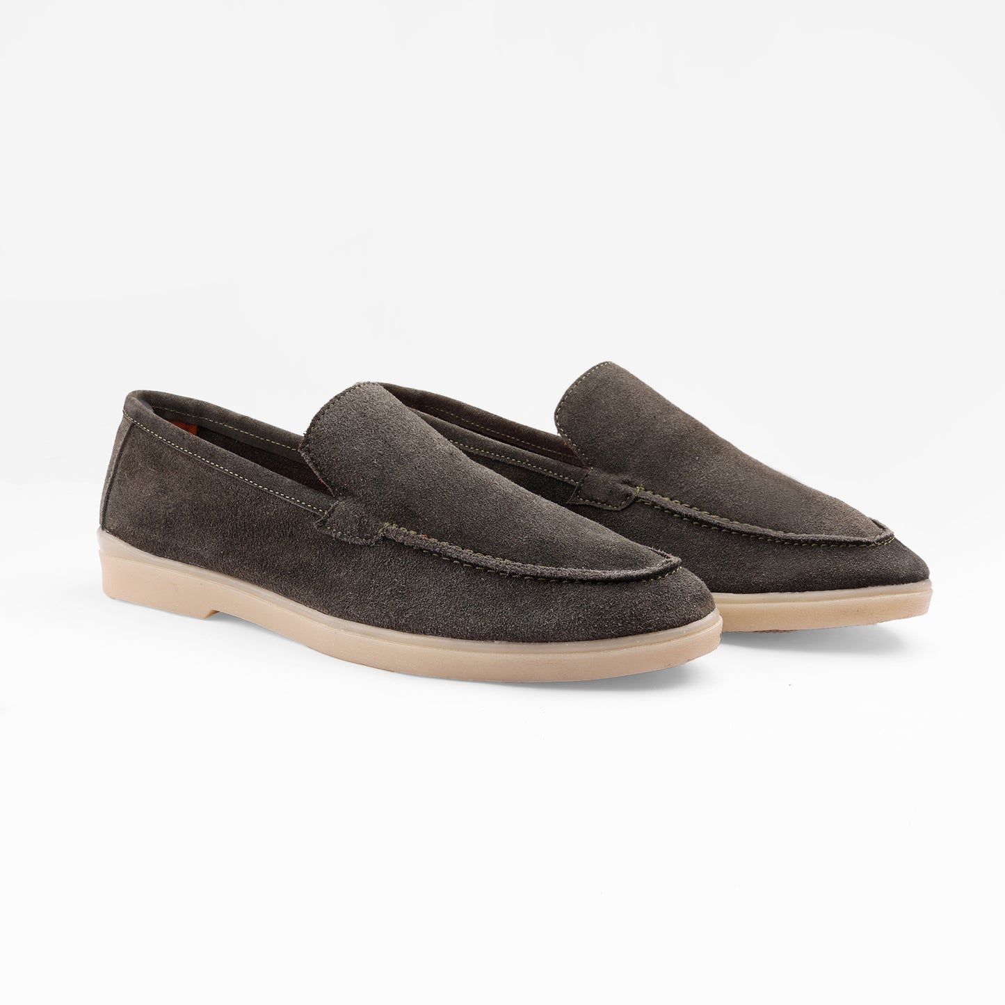 Green Suede Leather Loafer