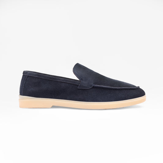 Blue Suede Leather Loafer