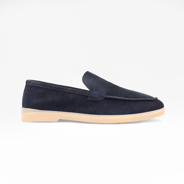 Blue Suede Leather Loafer