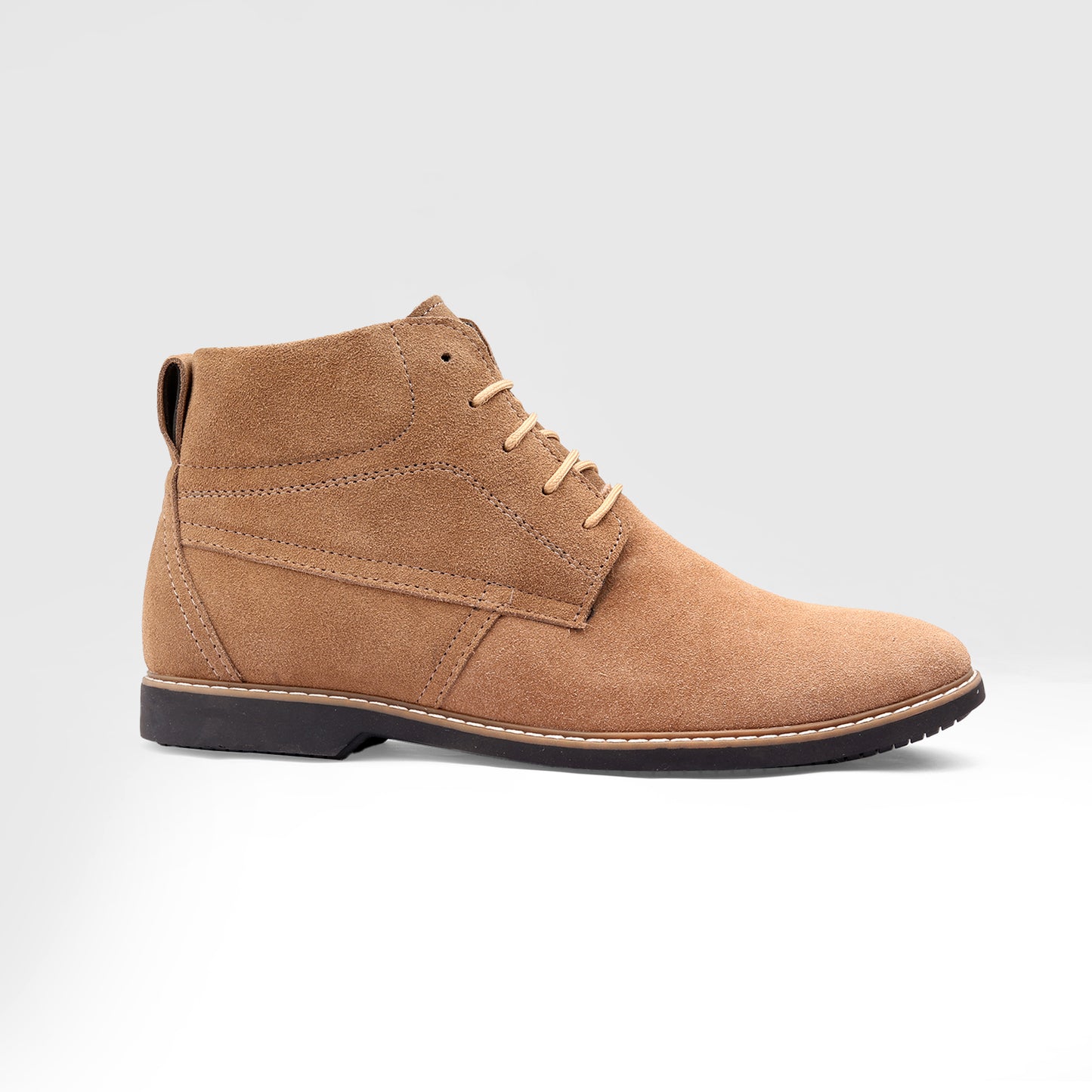 Beige Suede Leather Boot