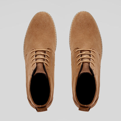 Beige Suede Leather Boot