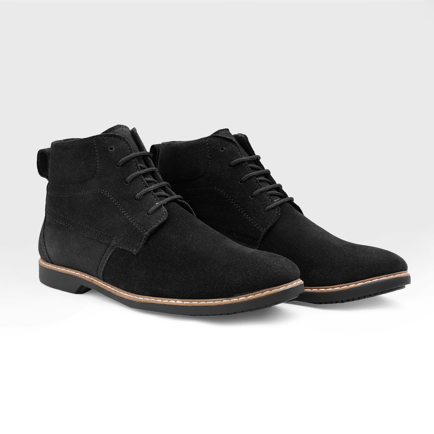 Black Suede Leather Boot