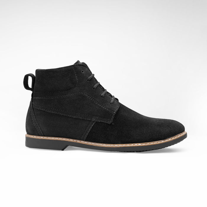 Black Suede Leather Boot