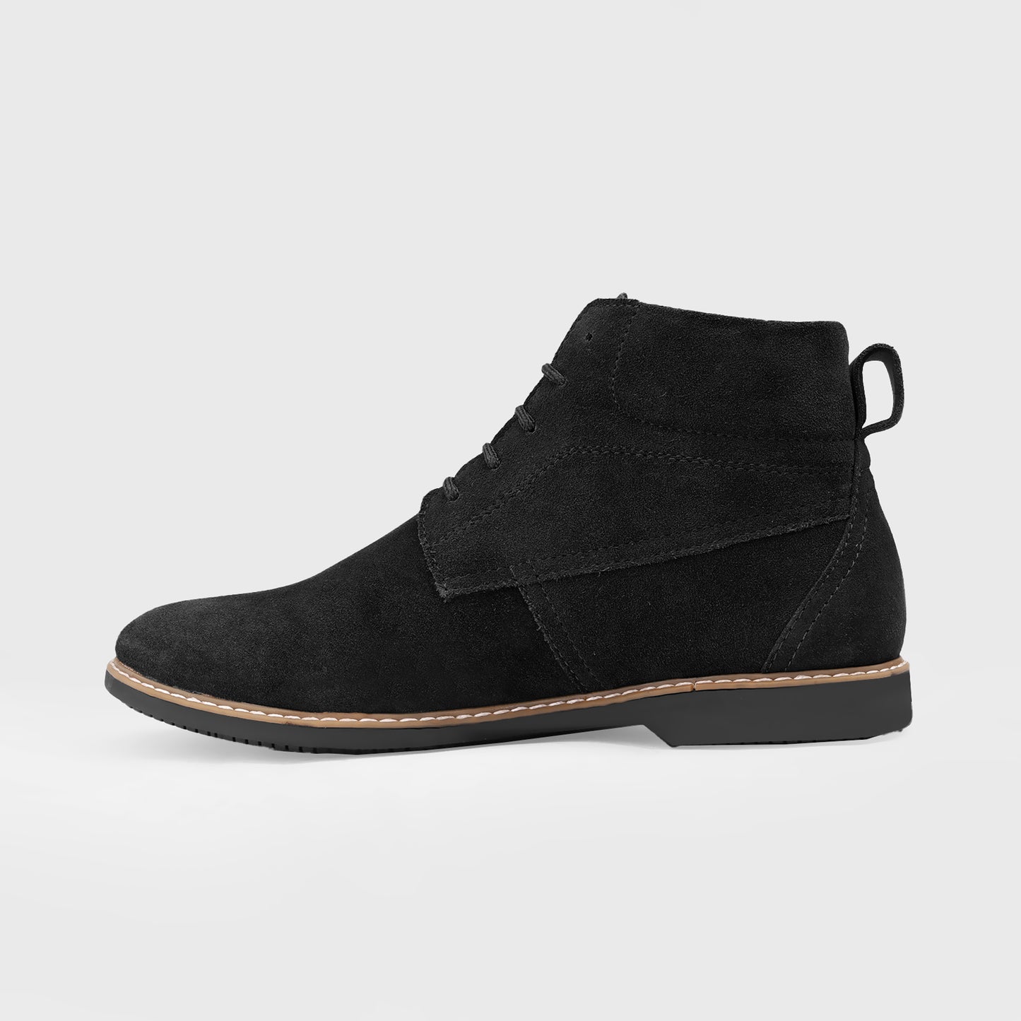 Black Suede Leather Boot