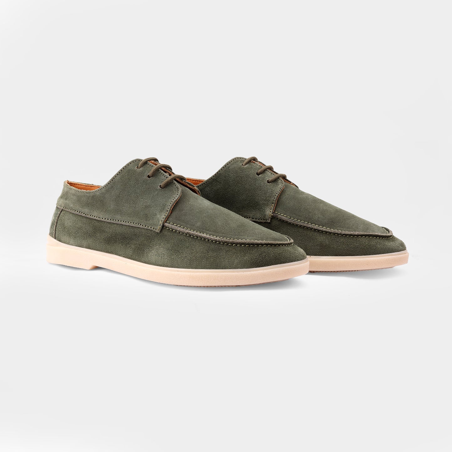 Green Leather Loafer Lace up