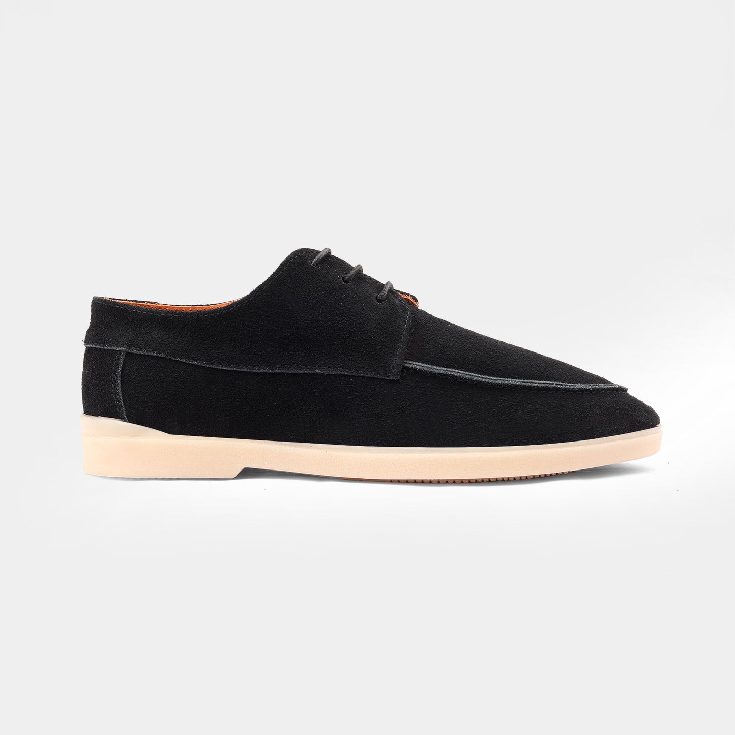 Black Leather Loafer Lace up