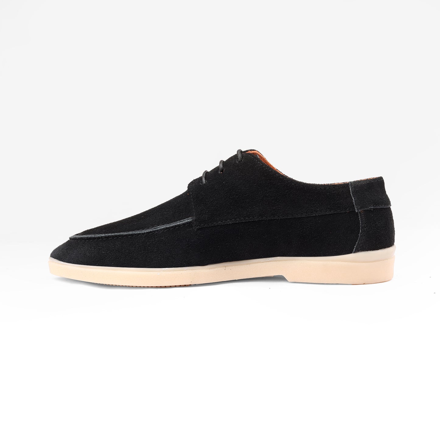 Black Leather Loafer Lace up
