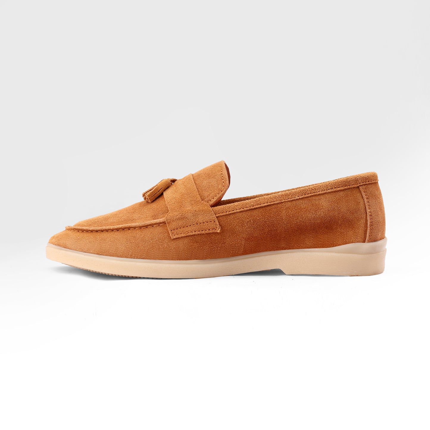 Tan Suede Tassel Loafer