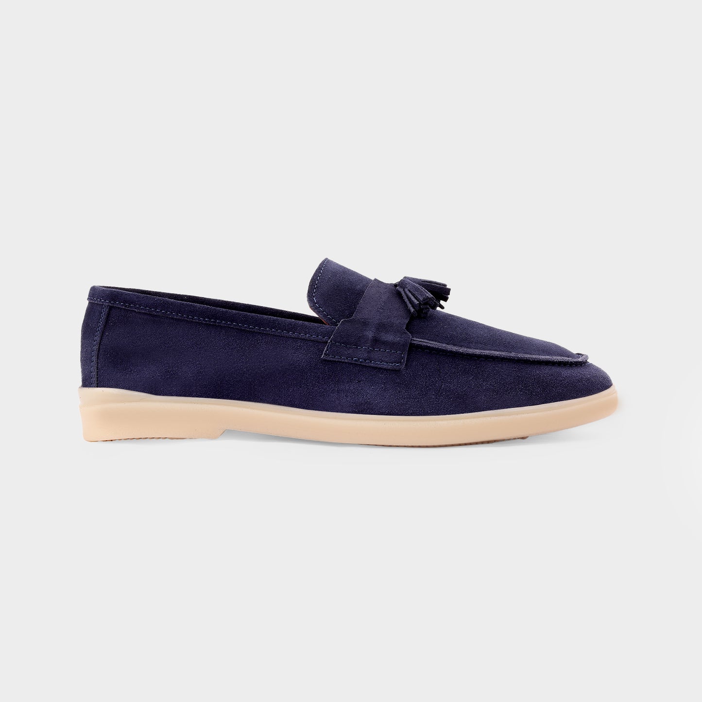 Blue Suede Tassel Loafer