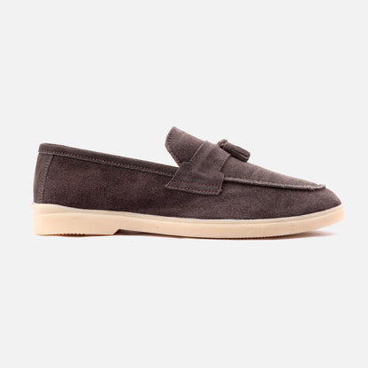 Brown Suede Tassel Loafer