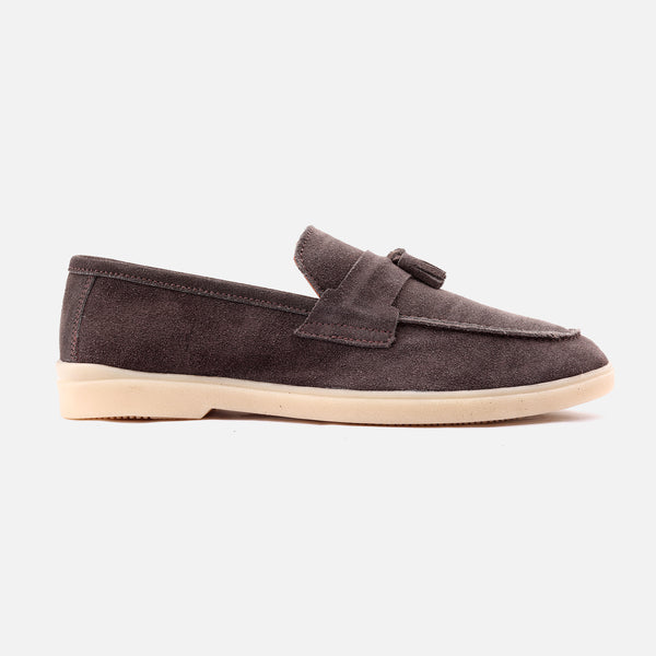 Brown Suede Tassel Loafer