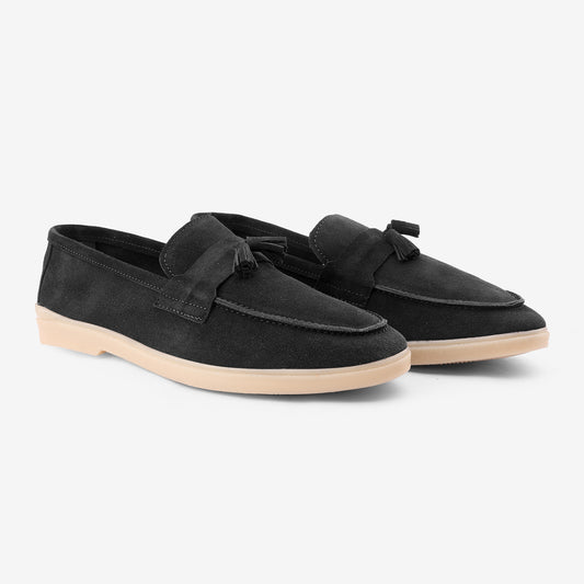 Black Suede Tassel Loafer