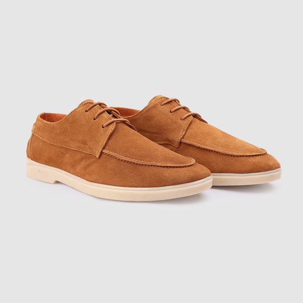 Tan Leather Loafer Lace up