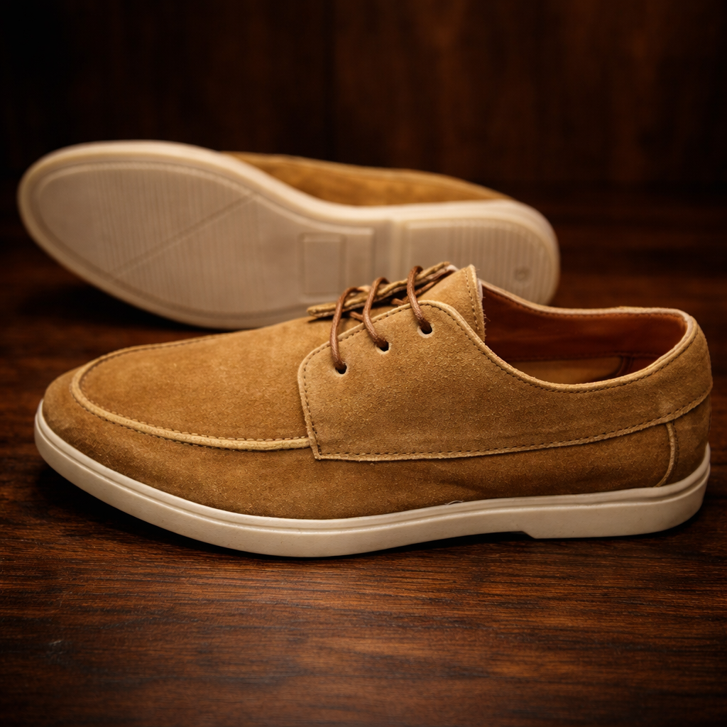 Tan Leather Loafer Lace up