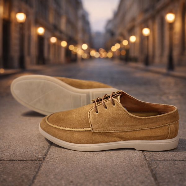 Tan Leather Loafer Lace up