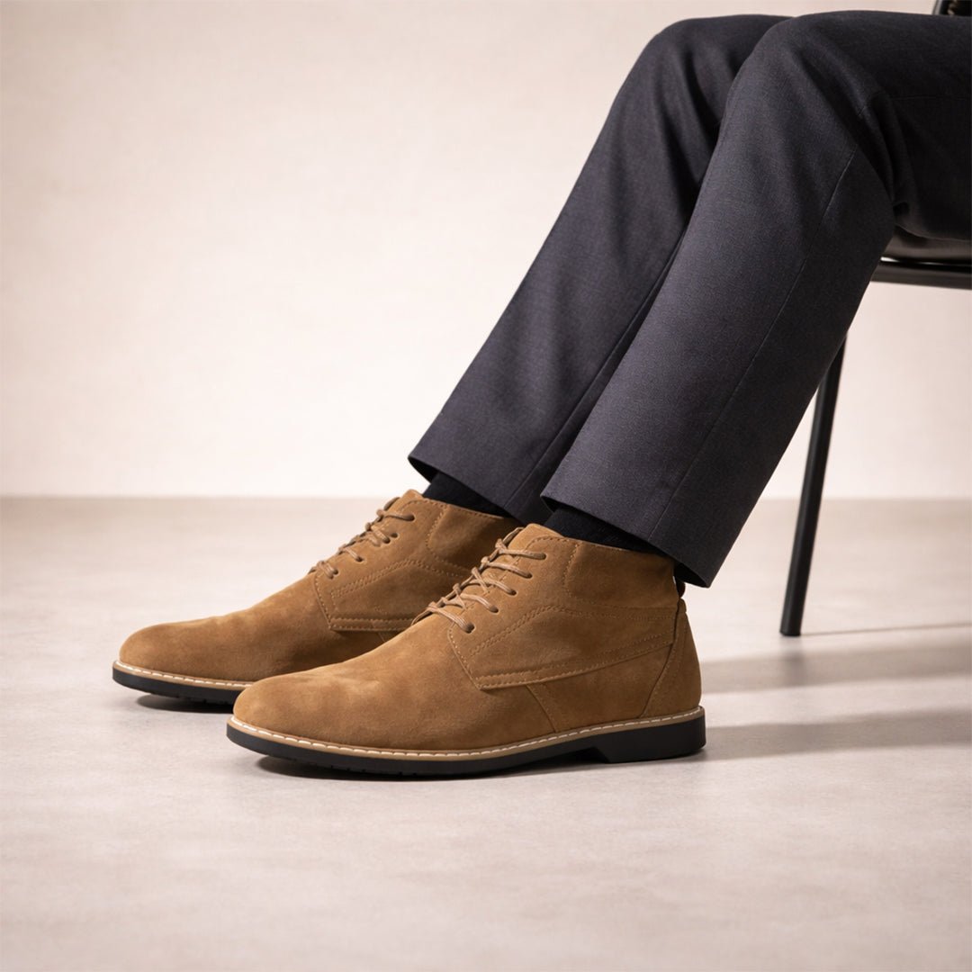 Beige Suede Leather Boot - MrVik