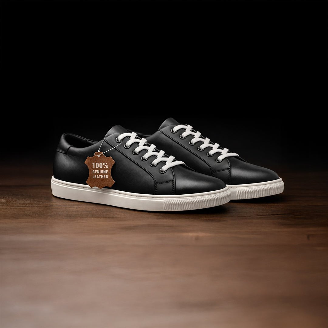Black Leather Sneaker - MrVik