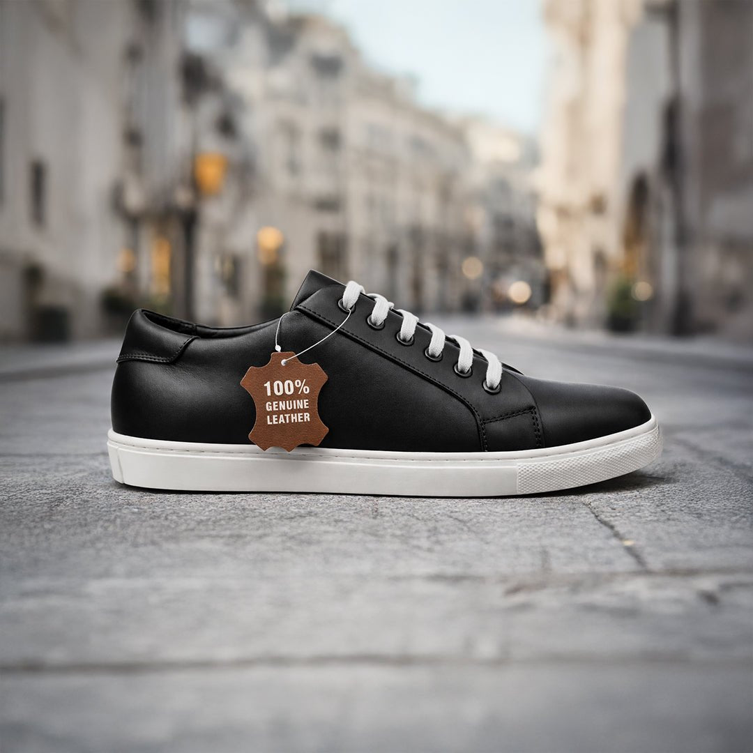 Black Leather Sneaker - MrVik