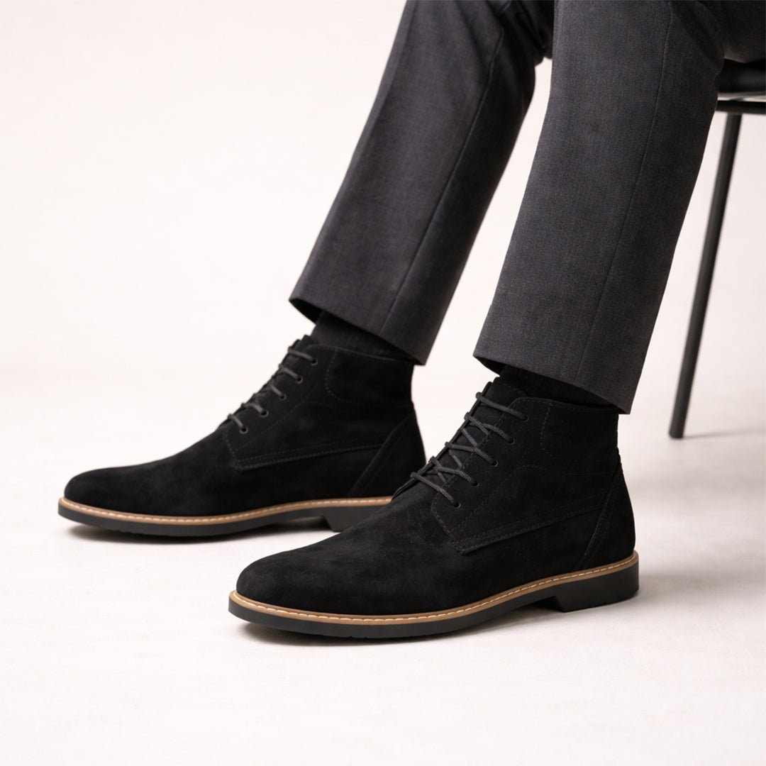 Black Suede Leather Boot - MrVik