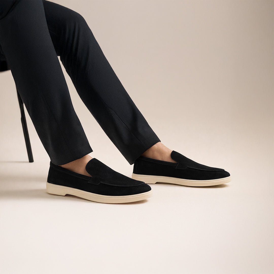 Black Suede Leather Loafer - MrVik