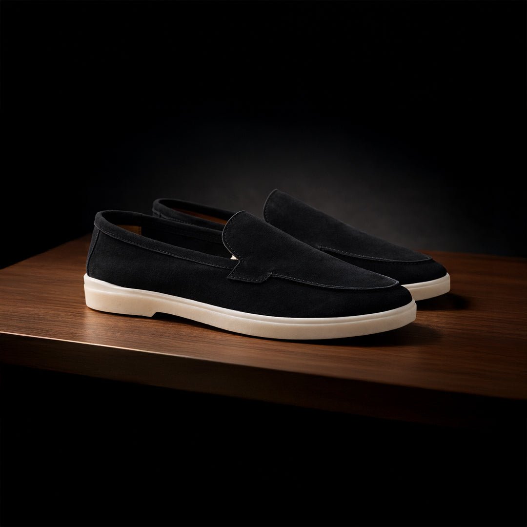 Black Suede Leather Loafer - MrVik