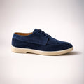 Blue Leather Loafer Lace up