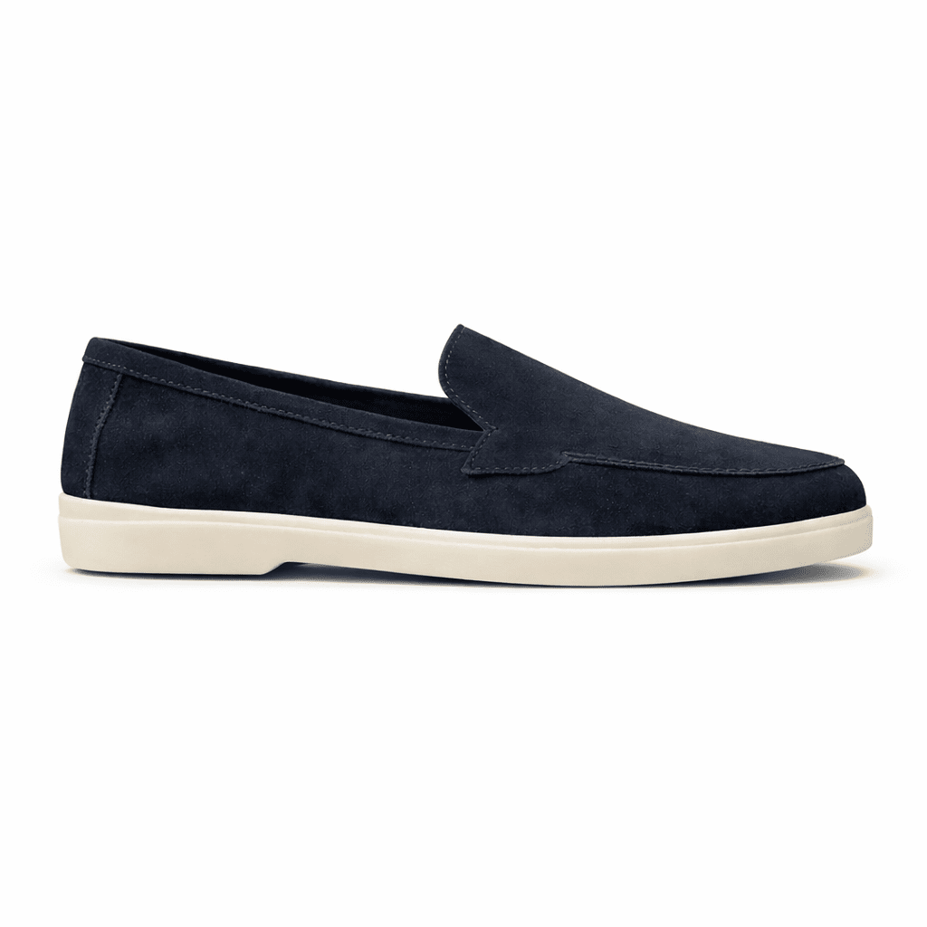 Blue Suede Leather Loafer - MrVik